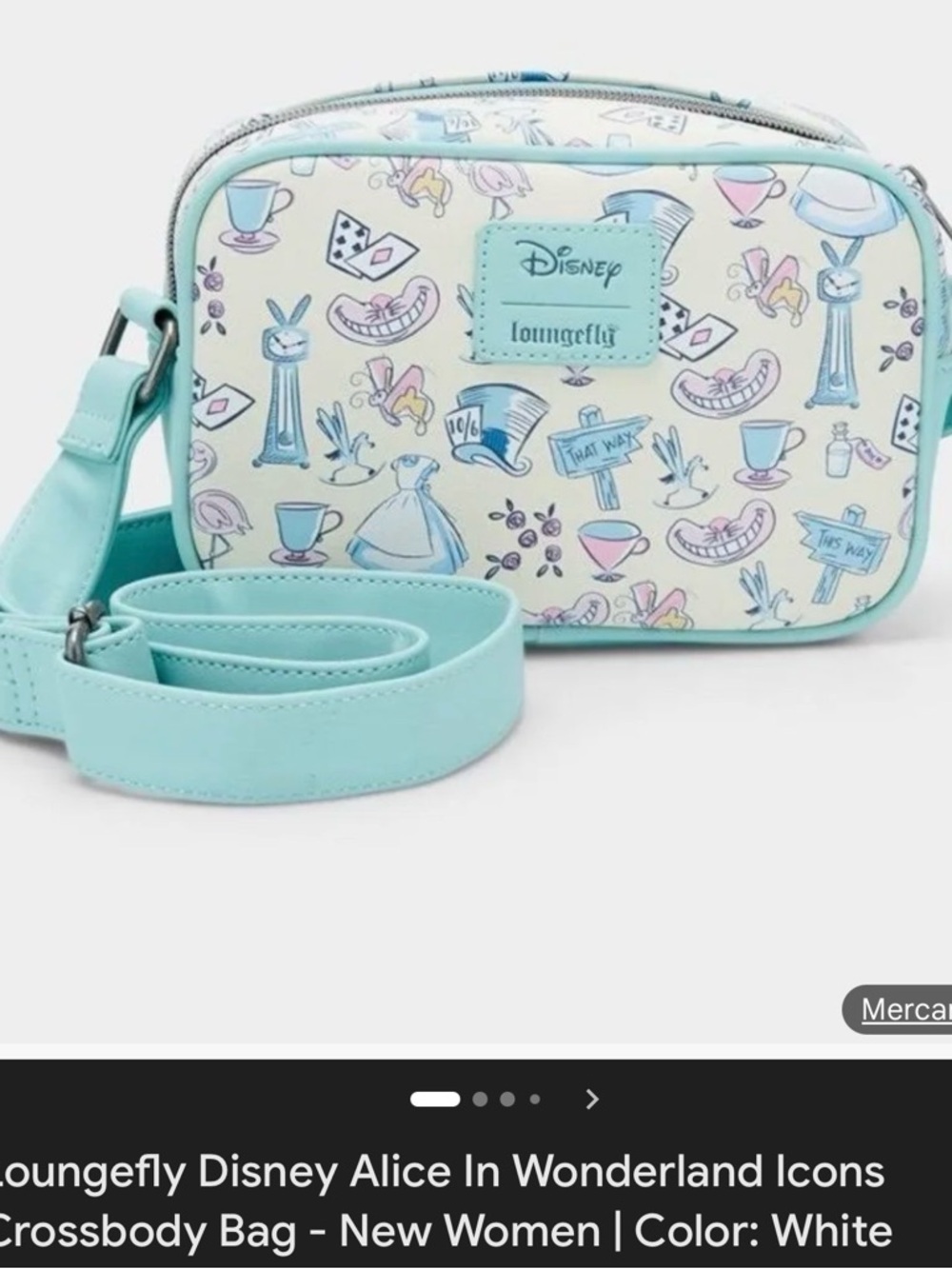 Loungefly Alice in Wonderland Blue & White Crossbody Bag